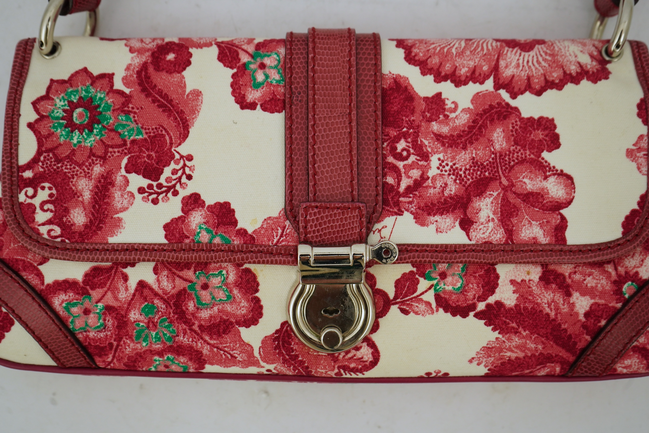 A Burberry floral handbag